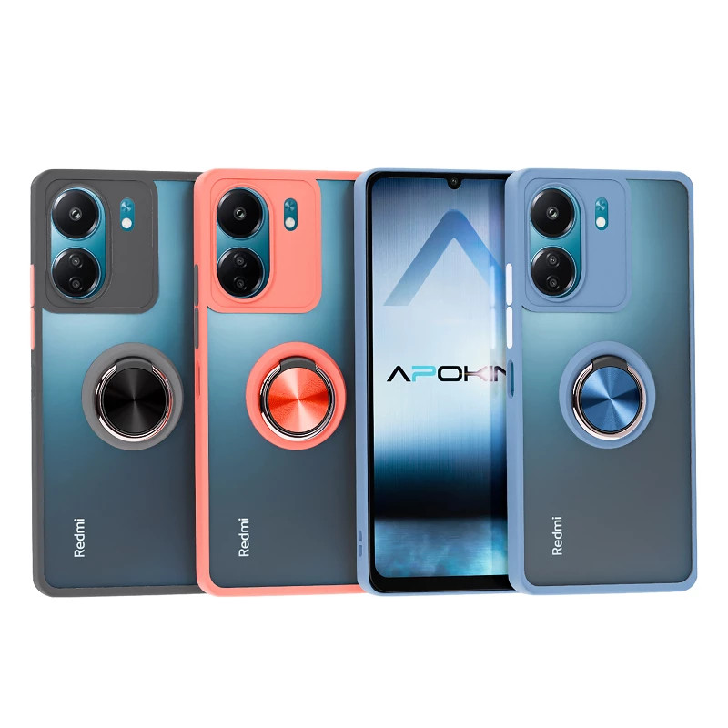 Air* Funda Gel Xiaomi Xiaomi Redmi 13 Iman con soporte Smoked