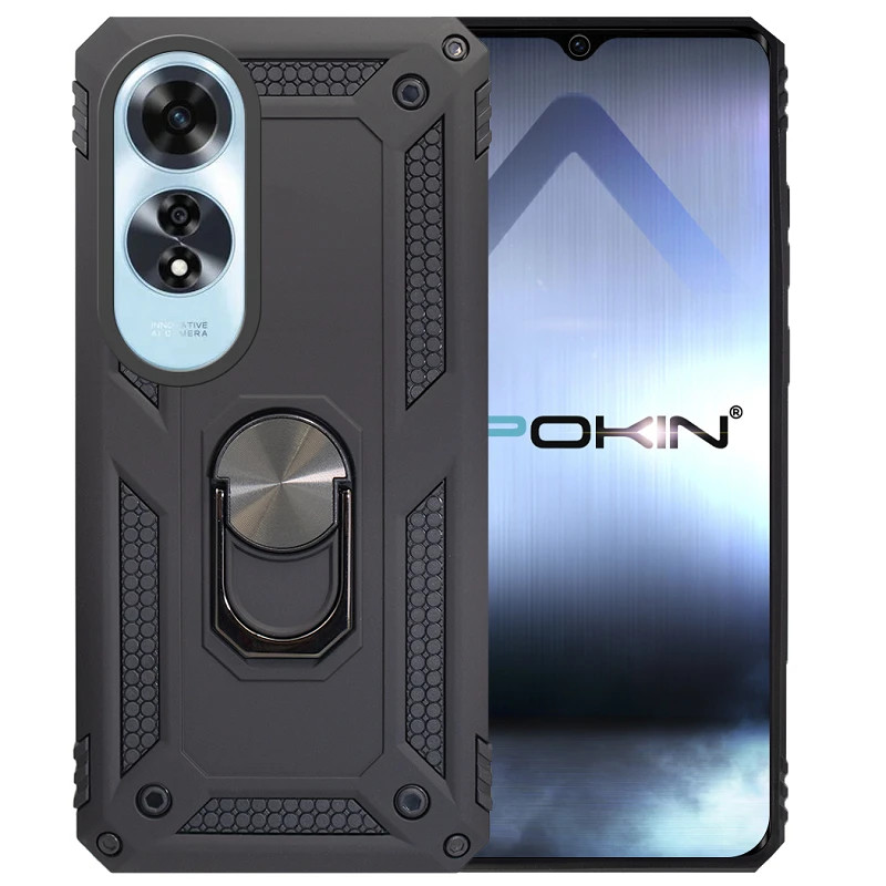 Funda Aluminio Antigolpe Oppo A60 con Iman y Soporte de Anilla 360