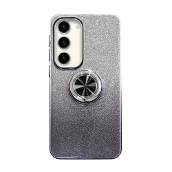 Funda Silicona Brillante Samsung Galaxy S24 Plus con Imán Soporte de Anilla 360 3 Colores