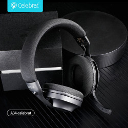 Auriculares Bluetooth Celebrat A34 Diadema Negro