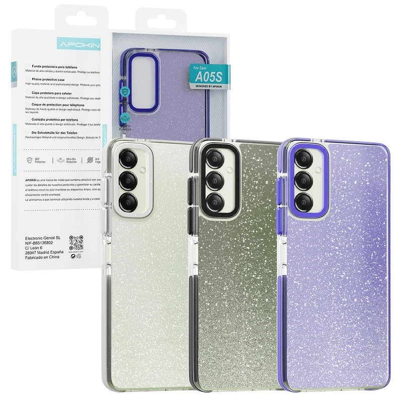 Funda Purpurina Apokin Samsung A05s Colores