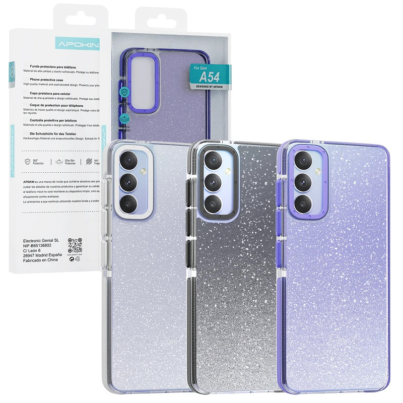 Funda Purpurina Apokin Samsung A54 Colores