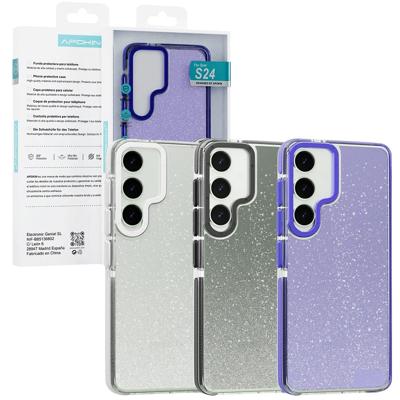 Funda Purpurina Apokin Samsung S24 Colores