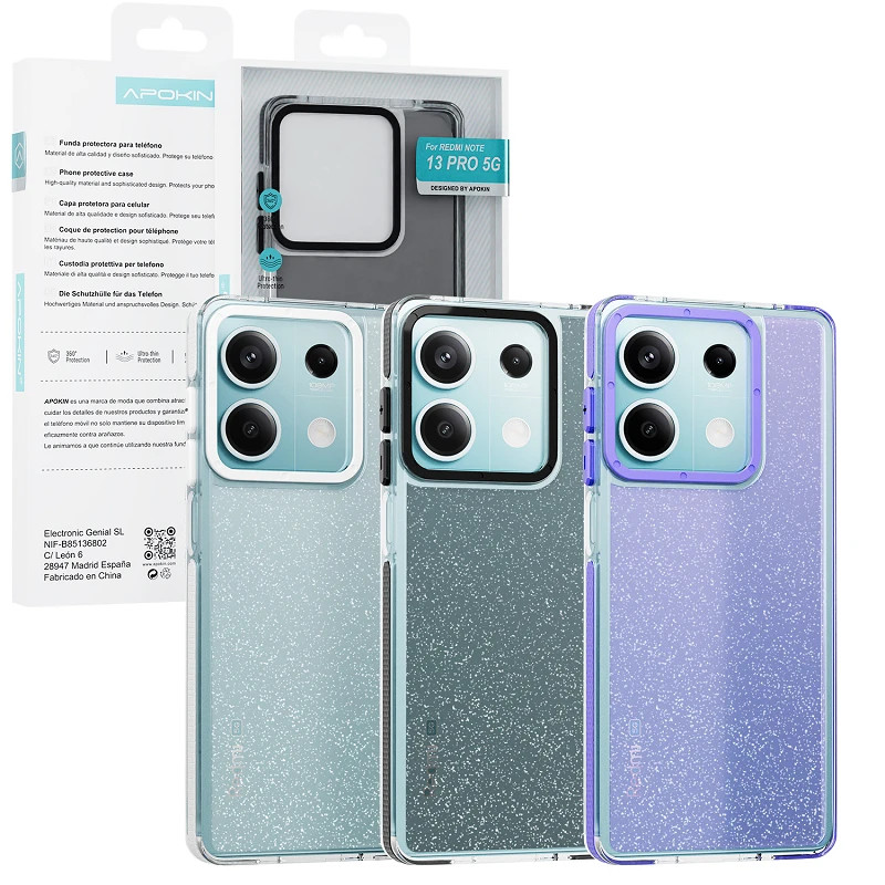 Funda Purpurina Apokin Xiaomi Note 13 Pro 5G Colores