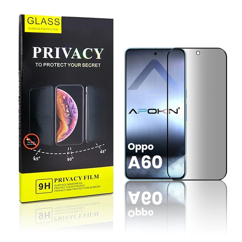 Cristal templado Privacidad Oppo A60 Protector de Pantalla 5D Curvo