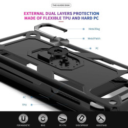 Funda Aluminio Antigolpe Xiaomi Redmi 13 con Iman y Soporte de Anilla 360