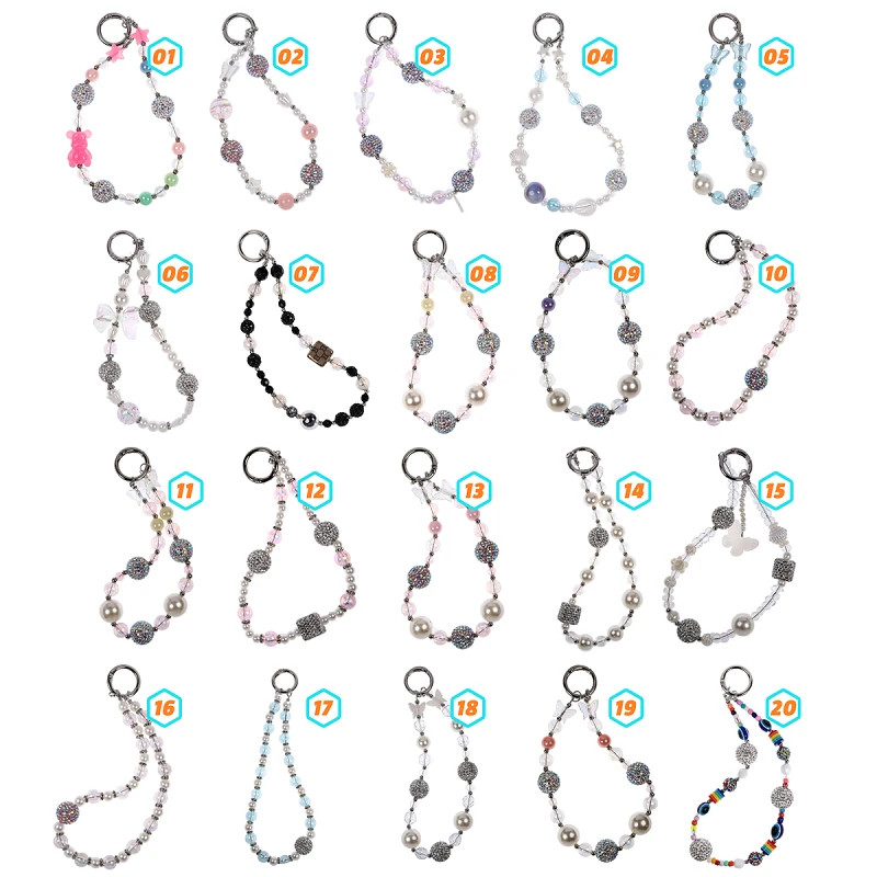 Pulsera para Colgar Móvil Brillante 20 Diseños