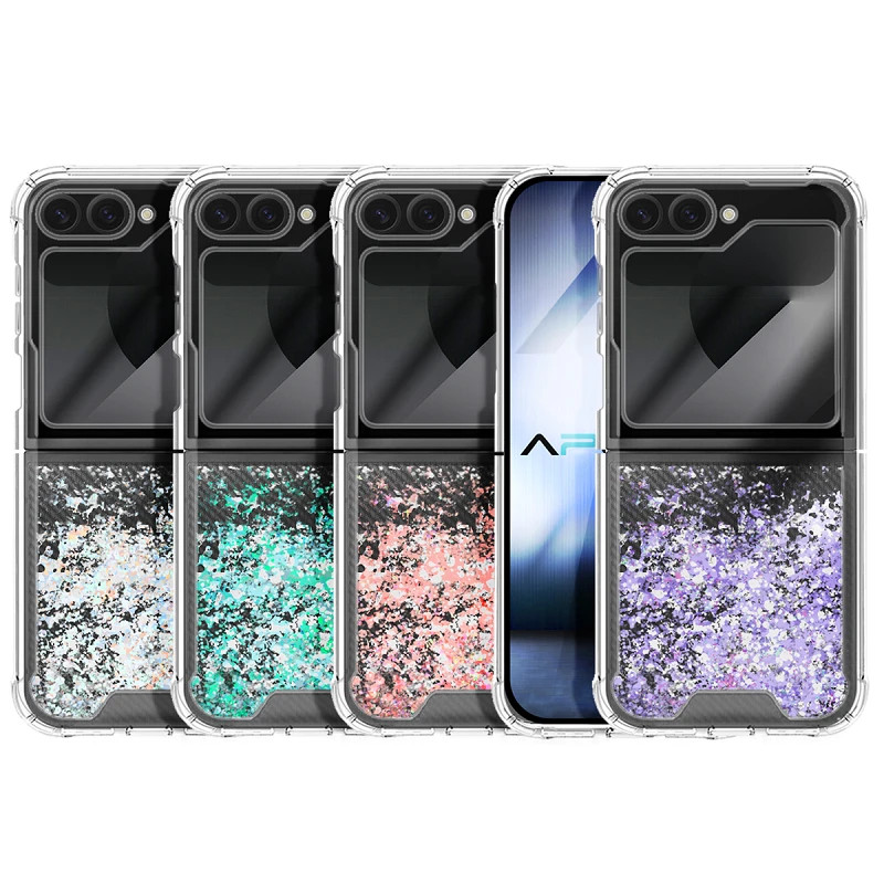 Funda Gel transparente purpurina Samsung Flip 6 4 -Colores