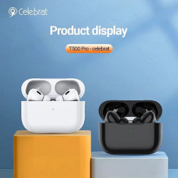 Auricular Celebrat T500-Pro Bluetooth 5.3 Blanco
