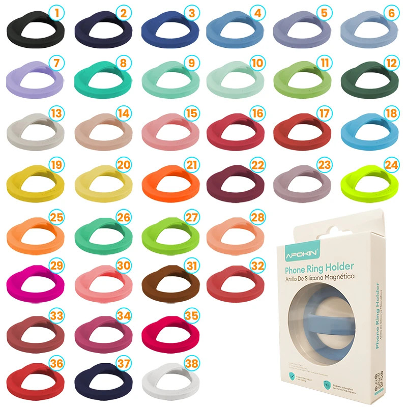 Anilla Soporte Silicona con Magsafe 38 Colores