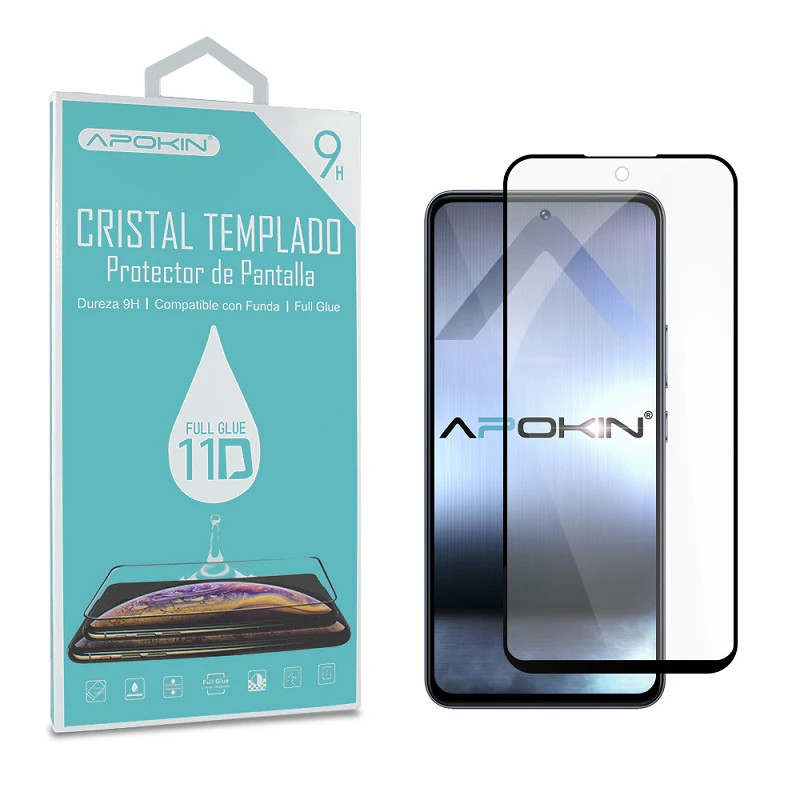 Cristal templado Full Glue 11D Premium Vivo V40 SE Protector de Pantalla Curvo Negro
