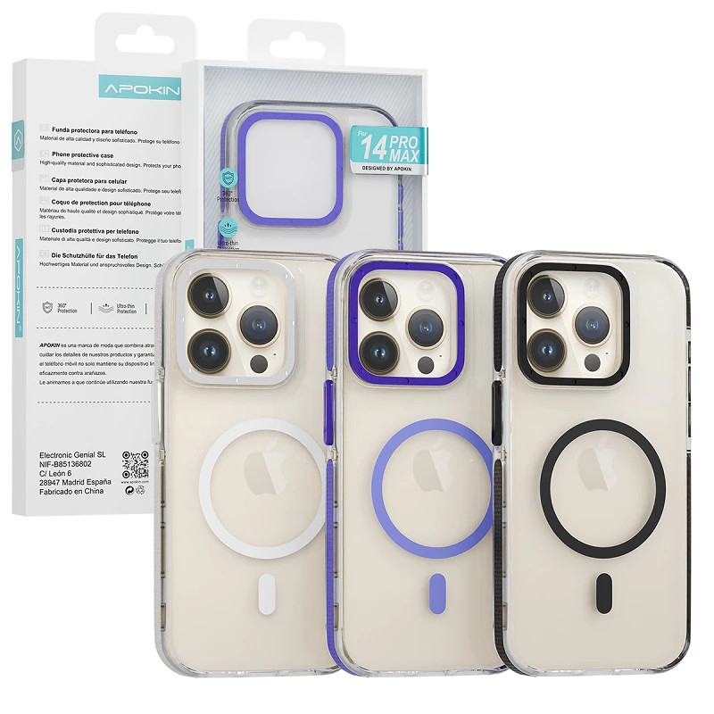 Funda Apokin Reforzada Con Magsafe iPhone 14 Pro Max 3 Colores