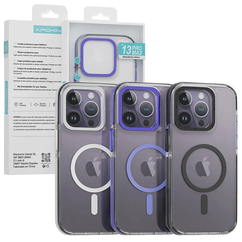 Funda Apokin Reforzada Con Magsafe iPhone 13 Pro Max 4 Colores