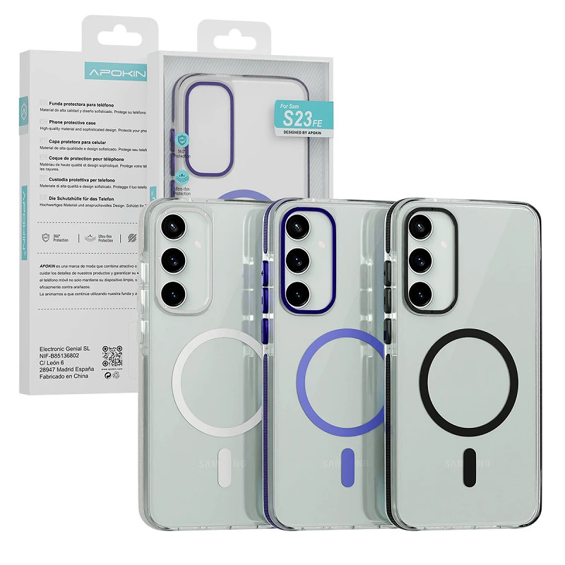 Funda Apokin Reforzada Con Magsafe Samsung Galaxy S23 FE 3 Colores
