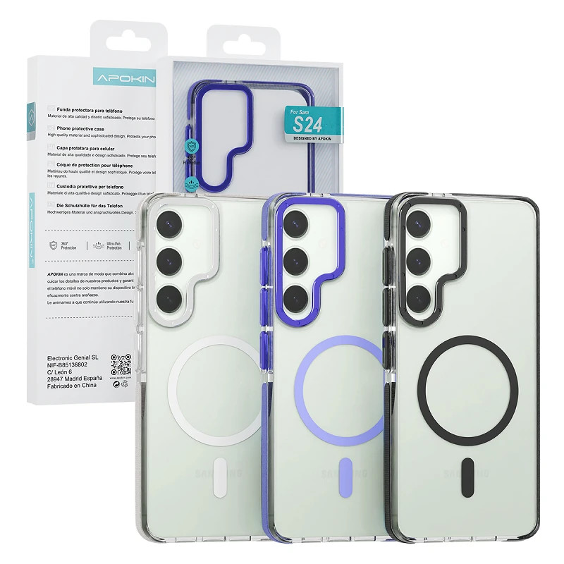 Funda Apokin Reforzada Con Magsafe Samsung Galaxy S24 3 Colores