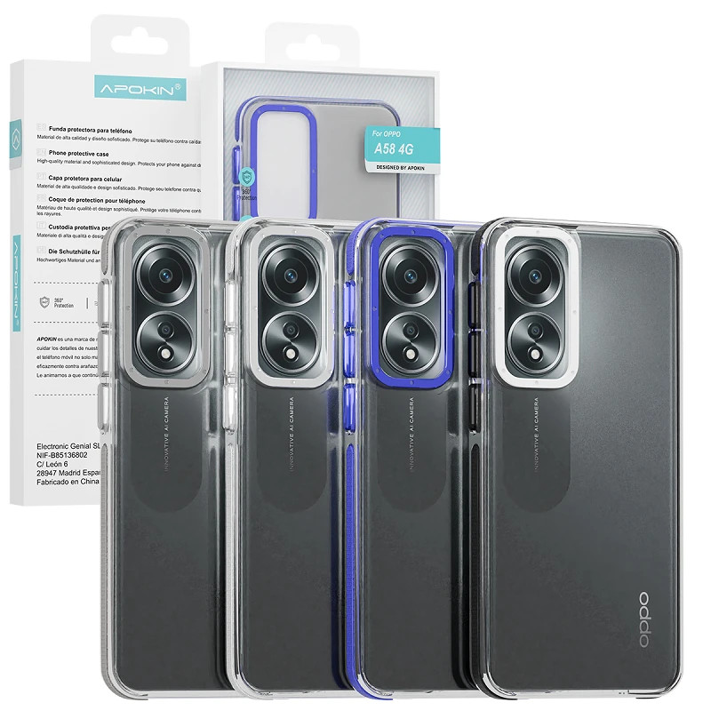 Funda Apokin Reforzada Oppo A58 4G 4 Colores