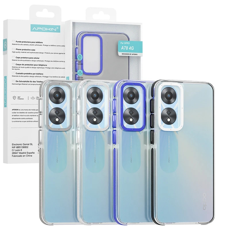 Funda Apokin Reforzada Oppo A78 4G 4 Colores