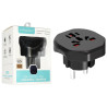 Adaptador Universal Internacional Enchufes Negro