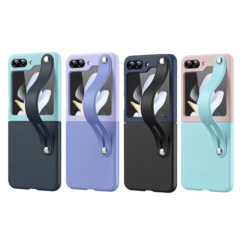Funda con Asa Efecto Piel Samsung Flip-6