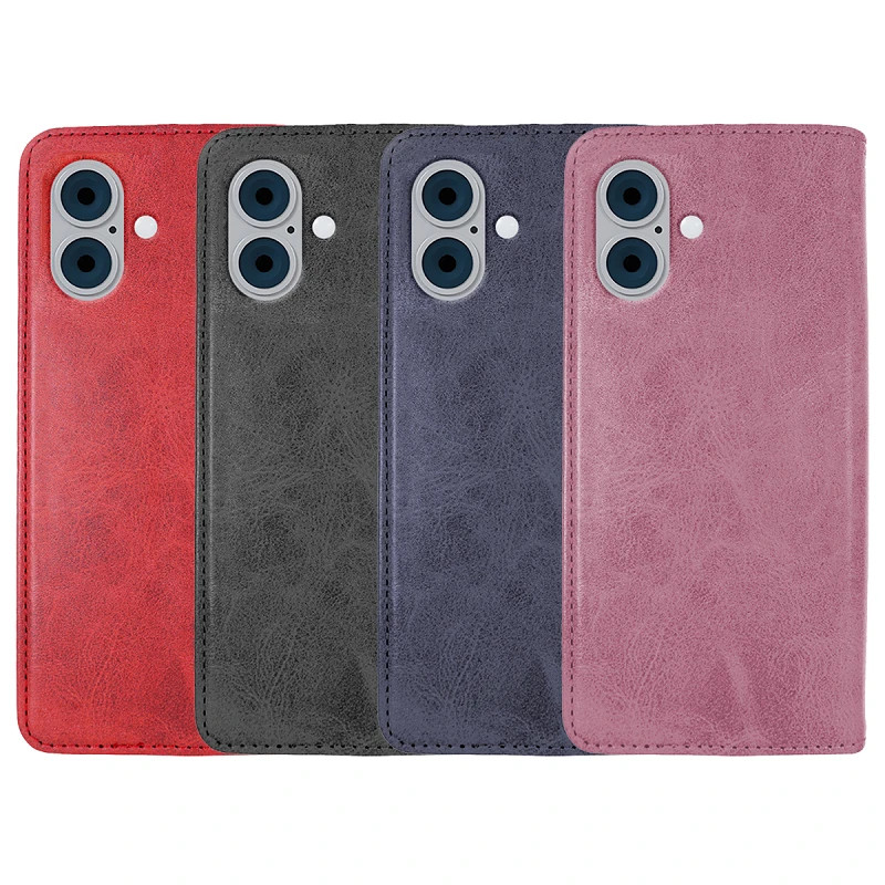Funda Tapa con Tarjetero iPhone 16 Plus Polipiel - 4 Colores