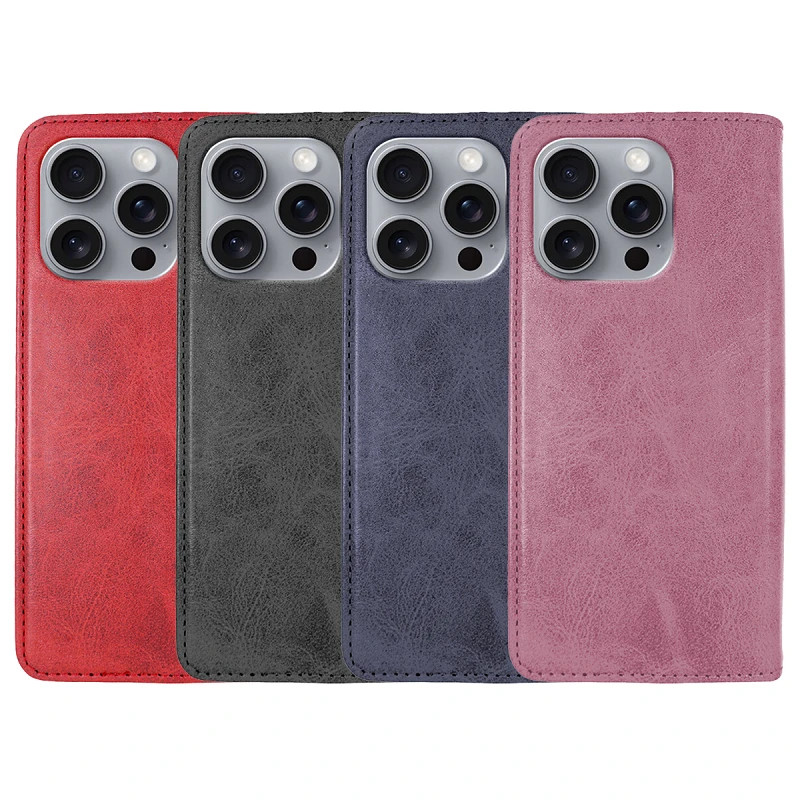 Funda Tapa con Tarjetero iPhone 16 Pro Max Polipiel - 4 Colores