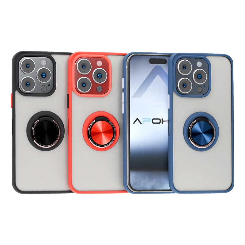 Funda Gel iPhone 16 Pro Iman con soporte Smoked