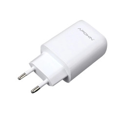 Cargador Rapido 20w PDTipoC+USB3.1 5.2A APOKIN sin Cable Blanco