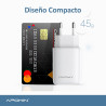 Cargador Rapido 20w PDTipoC+USB3.1 5.2A APOKIN sin Cable Blanco