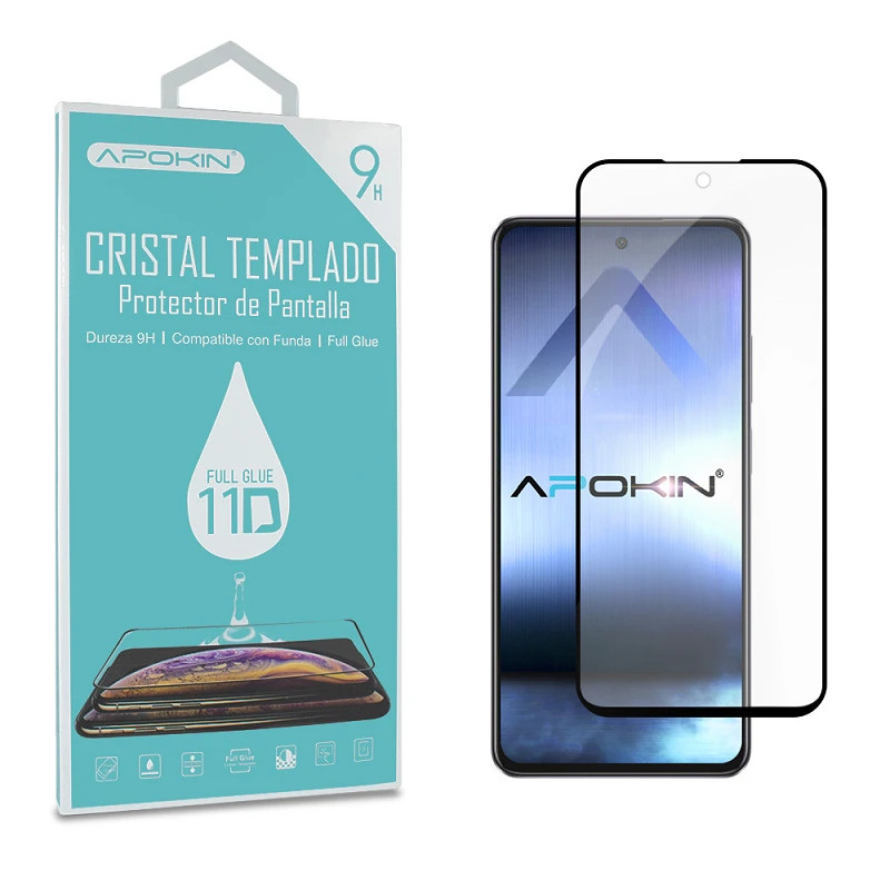 Cristal templado Full Glue 11D Premium Oppo A60/A80 Protector de Pantalla Curvo Negro