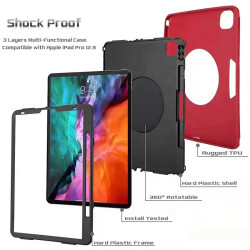 Funda para Ipad 13 Pro 2024 Con Correa y Asa y Ranura de Lapiz Anti-Golpes
