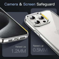 Funda Silicona iPhone 16 Pro Max Transparente 3.3MM Extra Grosor