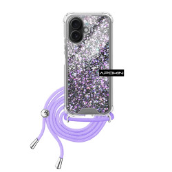 Funda Gel transparente con Cordón iPhone 16 4-Colores