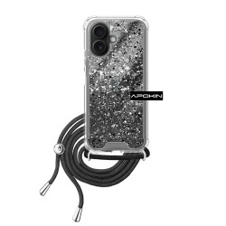 Funda Gel transparente con Cordón iPhone 16 4-Colores