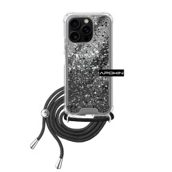 Funda Gel transparente con Cordón iPhone 16 Pro 4-Colores