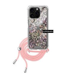 Funda Gel transparente con Cordón iPhone 16 Pro Max 4-Colores