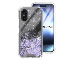 Funda Gel transparente purpurina iPhone 16 Plus 4 -Colores