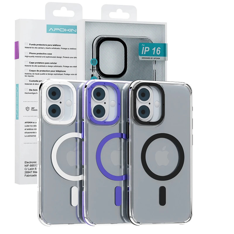 Funda Apokin Reforzada Con Magsafe iPhone 16 3 Colores