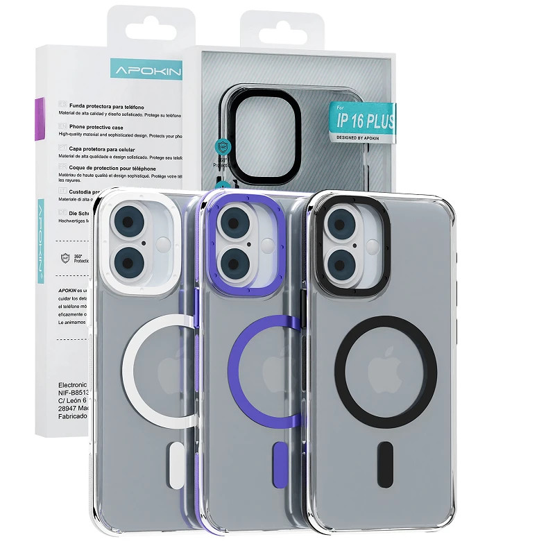 Funda Apokin Reforzada Con Magsafe iPhone 16 Plus 3 Colores