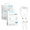 Cargador PD Tipo-C 20W Cable Tipo-C a Tipo-C APOKIN - Blanco