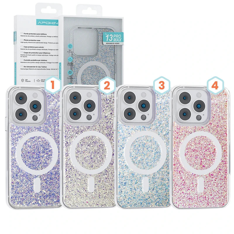 Funda Purpurina con Magsafe iPhone 12 Pro Max 4 Colores