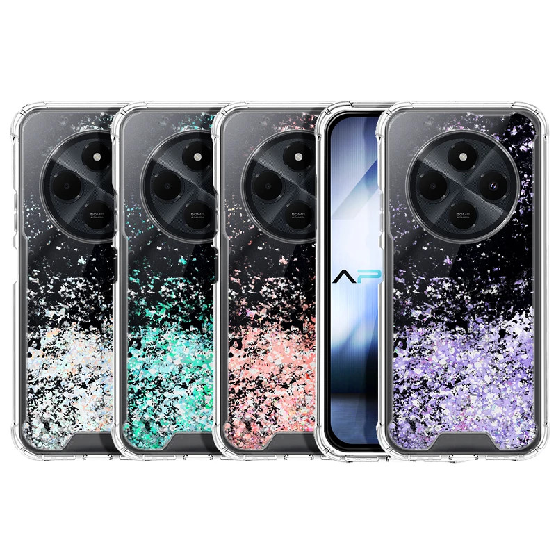 Funda Gel transparente purpurina Xiaomi Redmi 14C 4 -Colores