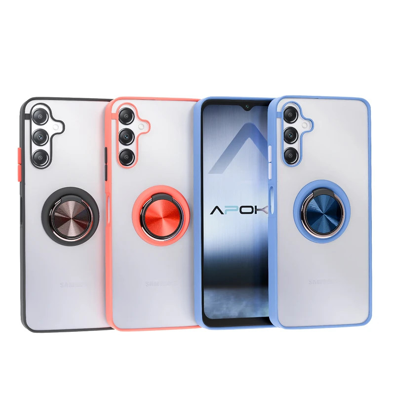 Funda Gel Samsung Galaxy A16 Iman con soporte Smoked