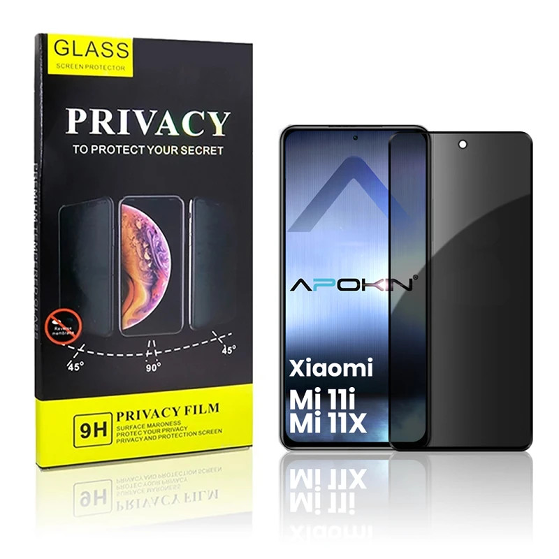 Cristal templado Privacidad Xiaomi Mi 11i / 11X / 11X Pro Protector de Pantalla 5D Curvo