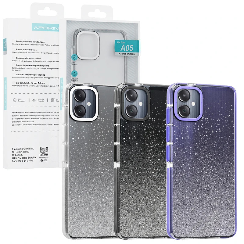 Funda Purpurina Apokin Samsung A16 Colores