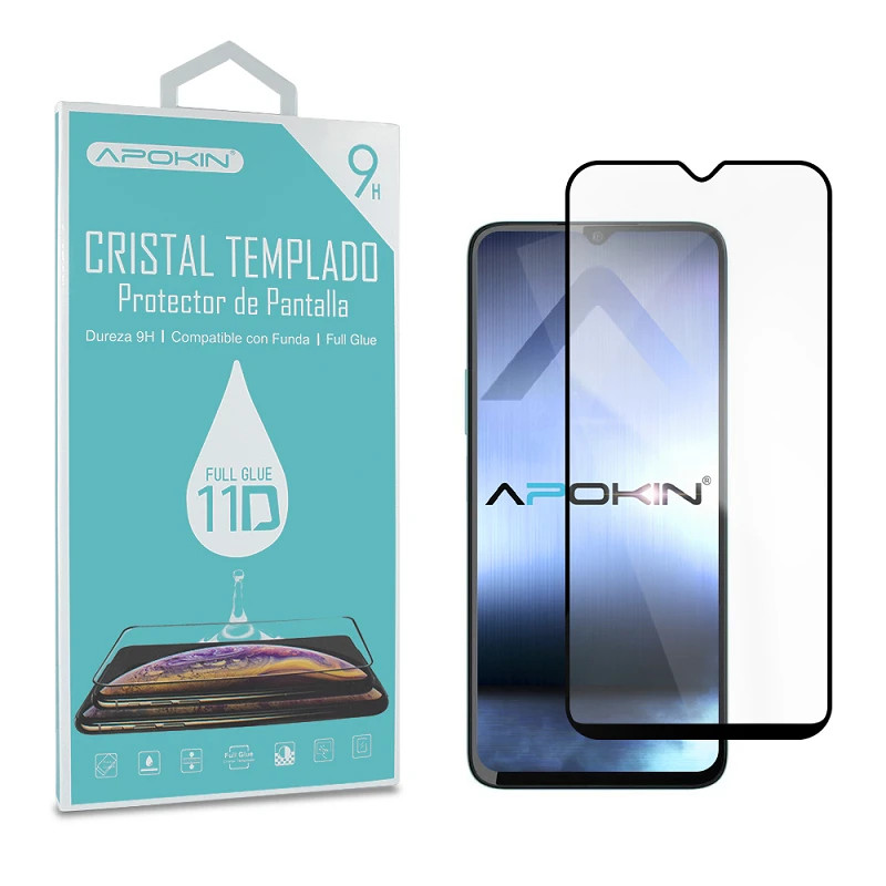 Cristal templado Full Glue 11D Premium Honor X6 Protector de Pantalla Curvo Negro