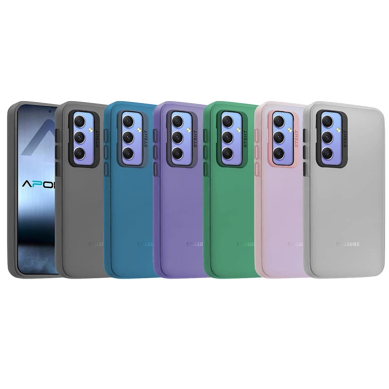 Funda Silicona Mate Con Soporte para Samsung A14 en 6-Colores