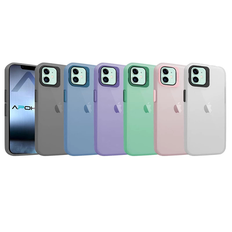 Funda Silicona Mate Con Soporte para iPhone 11 en 6-Colores