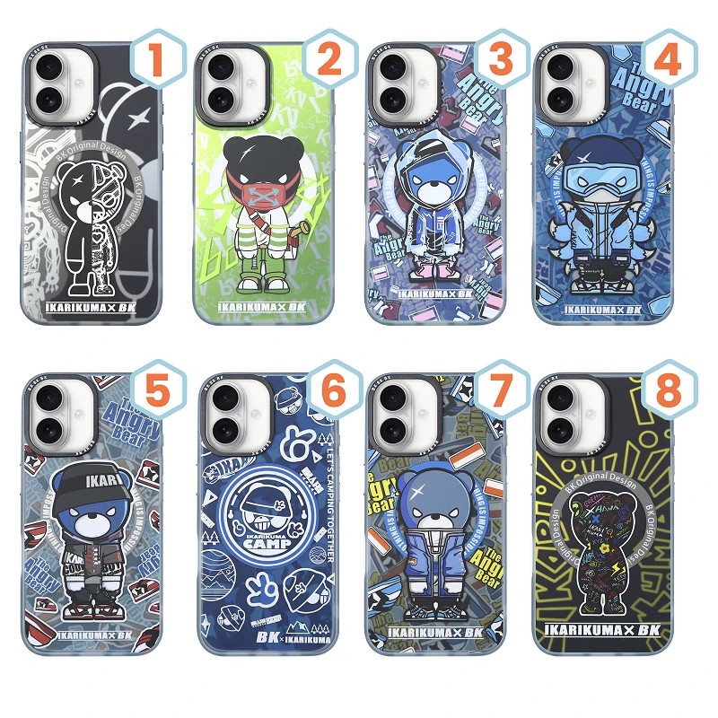 Funda Premium Mikalen Black Bear con Magsafe 8 Diseños iPhone 16 Pro