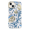 Mikalen Funda Premium Hojas Doradas y Azul para iPhone 6 Modelos