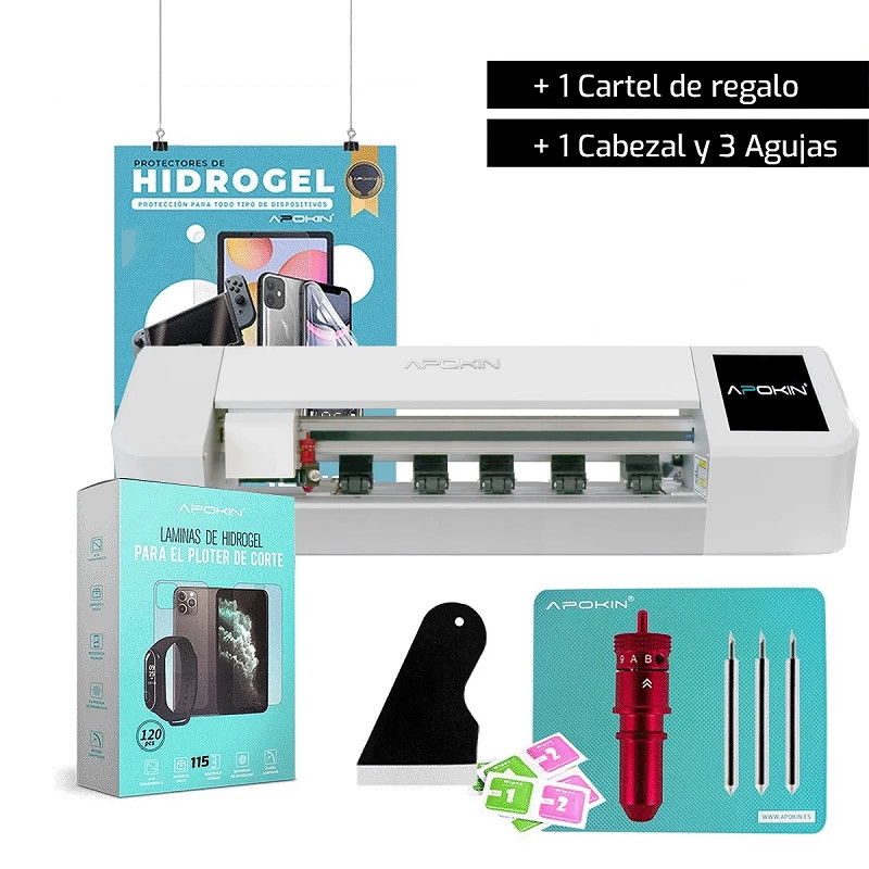 Plotter Hidrogel 15" Con Sensor Wifi y Bluetooth + 200 Laminas + 1 Lamina Tablet + 1 Poster Pack-Completo